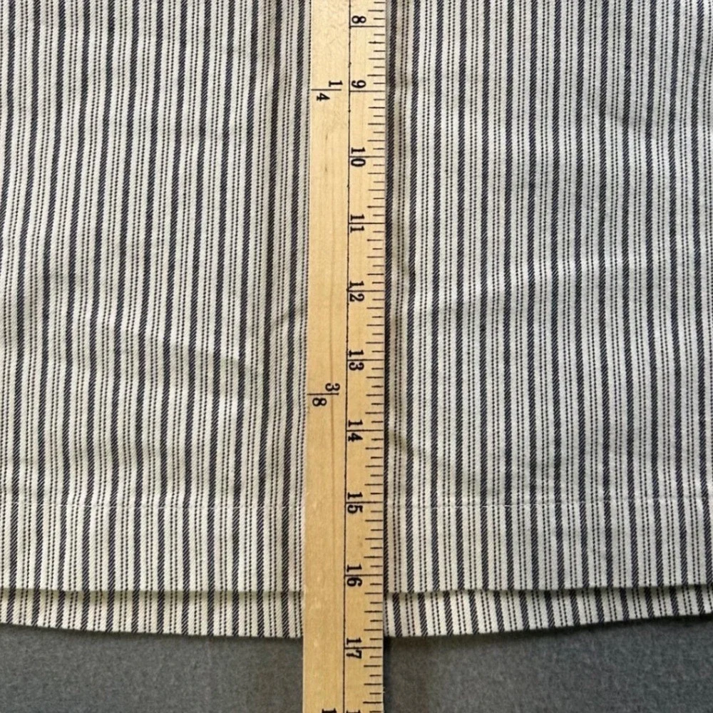 Banana Republic Blue Stripe Button Side Mini Skirt 14 Nautical ALine S/547958-00